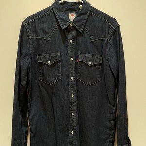 Levi's Indigo Denim Shirt western medium